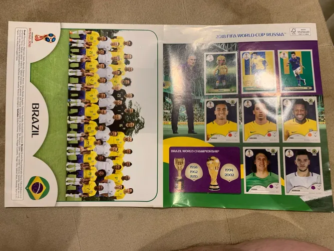 Álbum copa 2018 completo + card extra