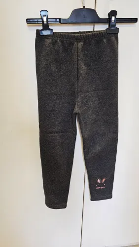 Calça legging de algodão flanelada infantil 5/6