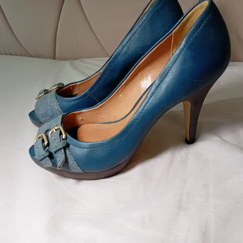 Sapato Via Uno 35 azul