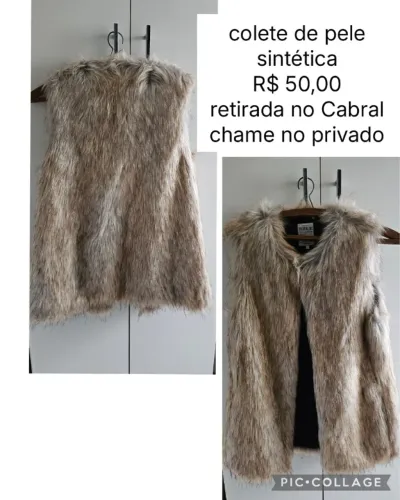 colete de pele sintética