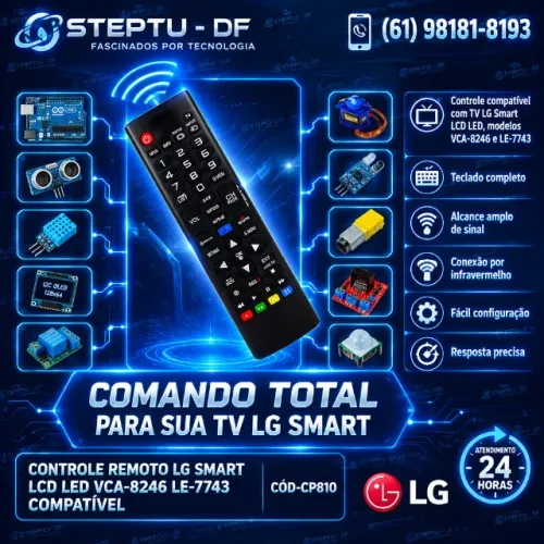Controle Remoto LG Smart Lcd Led Vca-8246 Le-7743 Arduino Automação COD-CP810