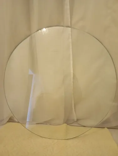 Tampo de vidro 80 cm - para mesa redonda - R$120,00
