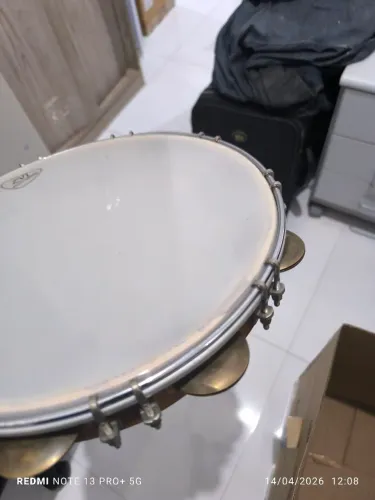 Pandeiro 12 polegadas pratos de latão feito sob medida 