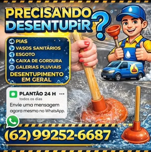 Desentupidora em Goiânia e Aparecida de Goiânia
