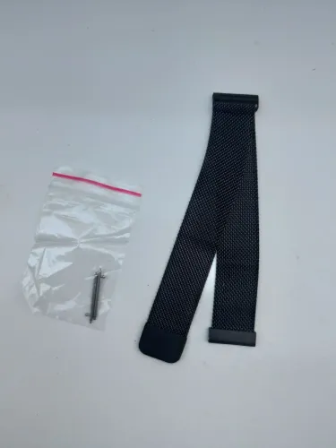 Pulseira Milanesa de Aço 22mm Preta Magnética - Para Relógios e Smartwatch