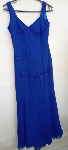 Vestido de festa longo azul
