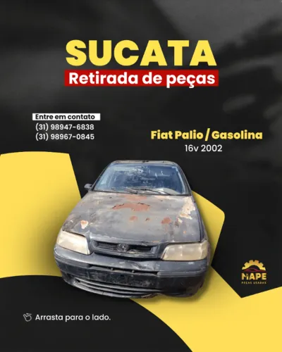 SUCATA PALIO CHINEZINHO 1.0 16V 2002 GASOLINA RETIRADA DE PEÇAS