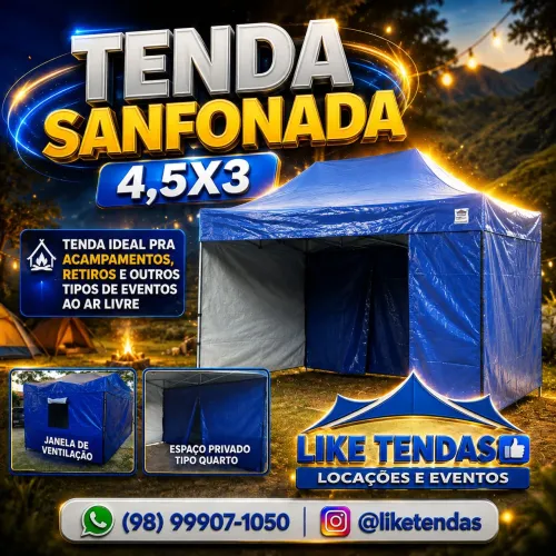 TENDAS PIRAMIDAIS E SANFONADAS/LOCAÇÕES.