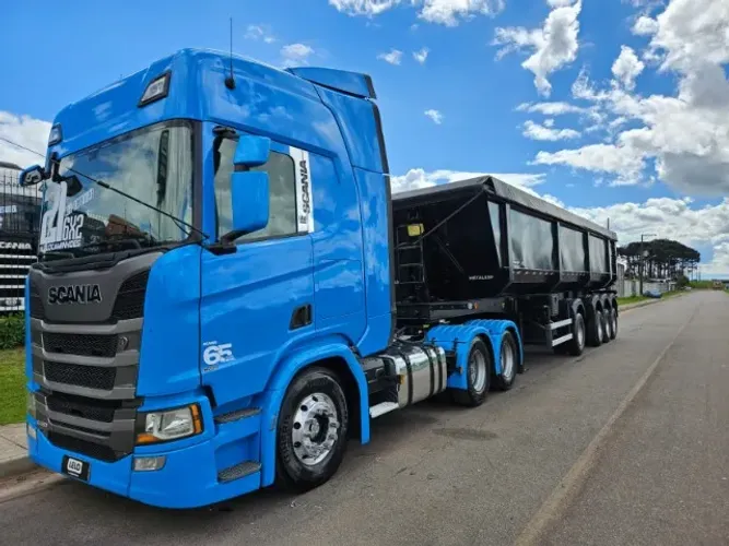 Scania R450 6x2 Highline Ano 21 Euro 5 Aut retarder + 4 Eixo Basculante 45m³ Metalesp