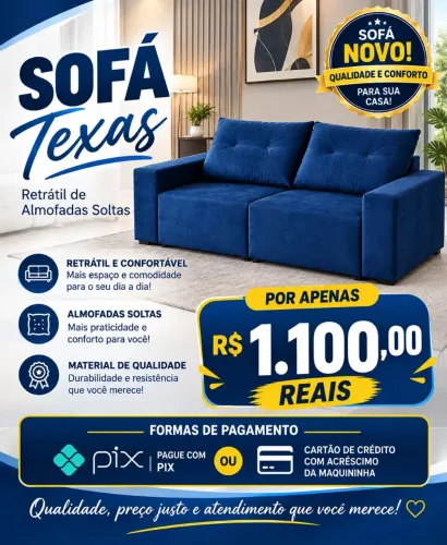 SOFÁ RETRÁTIL NOVOS