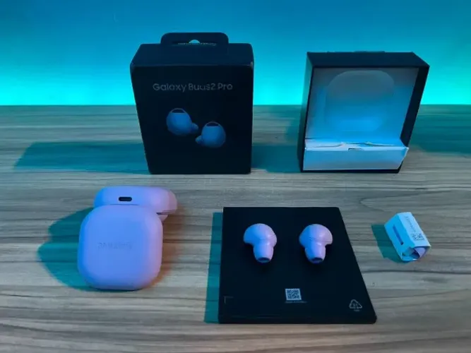 Samsung Galaxy Buds2 Pro - Cor Violeta | Cancelamento de Ruído (ANC) | Impecável