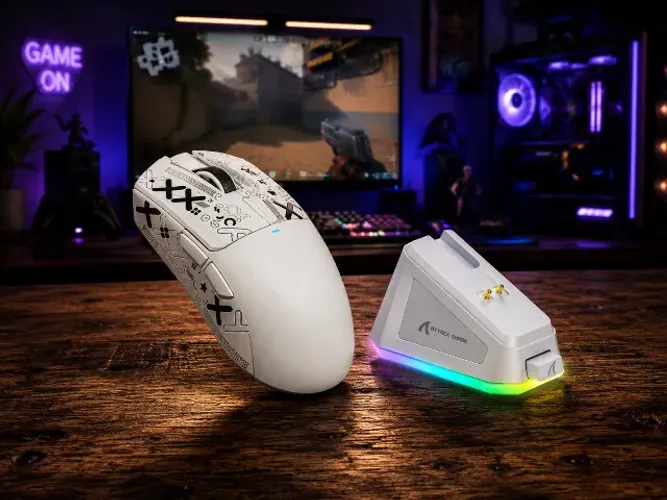 Mouse Gamer Sem Fio Attack Shark X11 PixArt PAW3311 Base De Carregamento