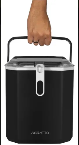 Máquina de gelo portátil - 12 kg de gelo por dia GELO pronto em 6 minutos Agratto 220w