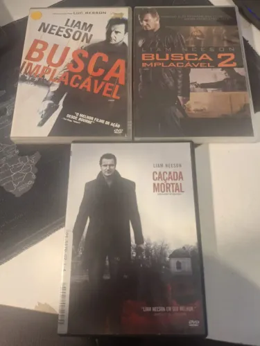 BUSCA IMPLACÁVEL 1,2 + CAÇADA MORTAL - ORIGINAIS - R&C DVDS