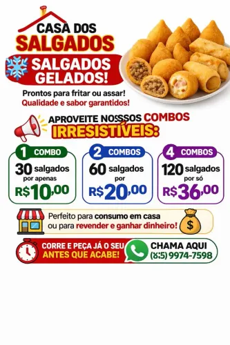 Salgado congelados