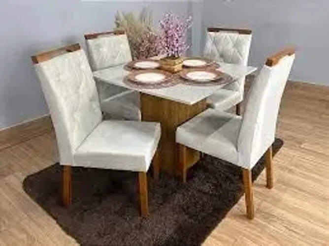 Conjunto Mesa De Jantar Dakota 4 Cadeiras, Frete Grátis, Pague na Entrega, Compare Preço!