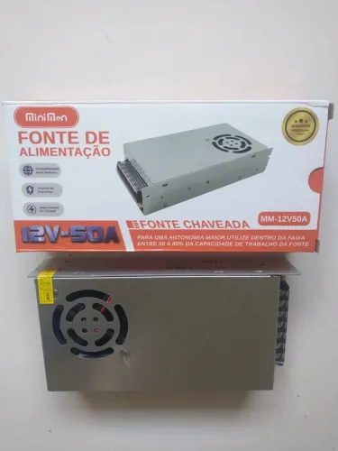 Fonte Chaveada MiniMen MM-12V50A - 12V 50A - Premium - Novo