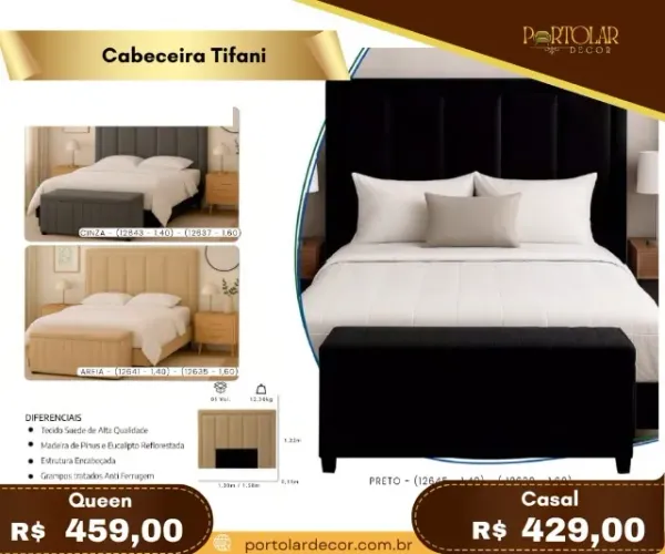 Cabeceira Tifani a pronta entrega