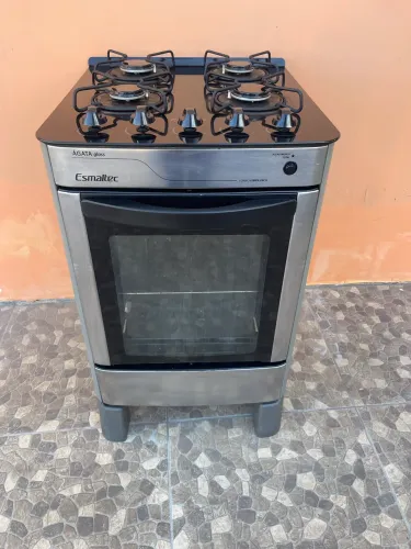 Fogão Esmaltec inox Mesa de vidro