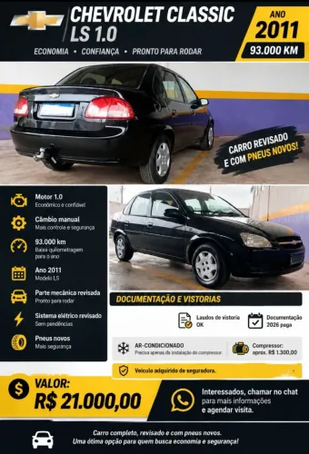 Chevrolet Classic Life/ls 1.0 VHC Flexp. 4P 2011