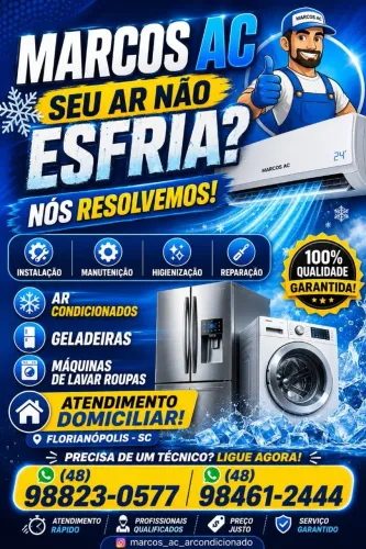 Ar condicionado geladeira e máquina de lavar 