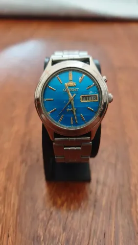Relógio Orient Automático Vintage Azul Brilhante - Persiana