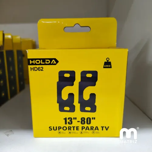 Suporte Fixo para TV de 13 a 80 Polegadas - Holda HD62 (Suporta ate 60kg)