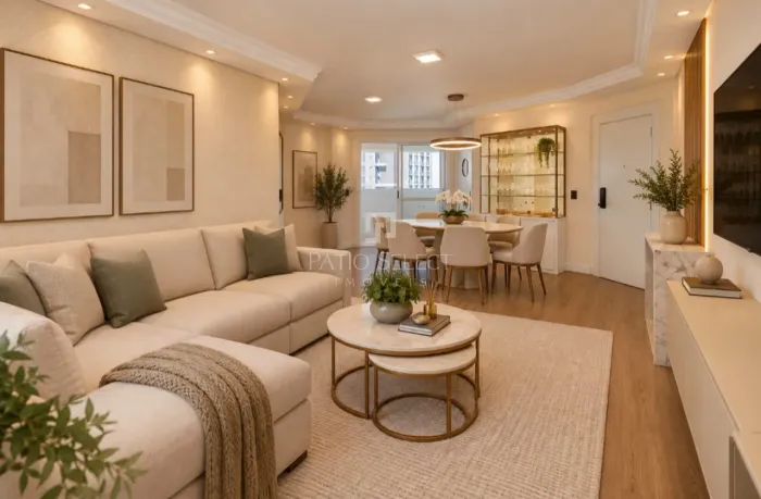 Apartamento de 100m² no bairro Água Verde | 2 sacadas | 2 vagas | 100 m² | 3 quartos | 1 s