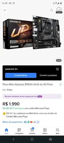 PC Ryzen 7 5700x e RX 6600 descrição dos valores nas fotos 32GB