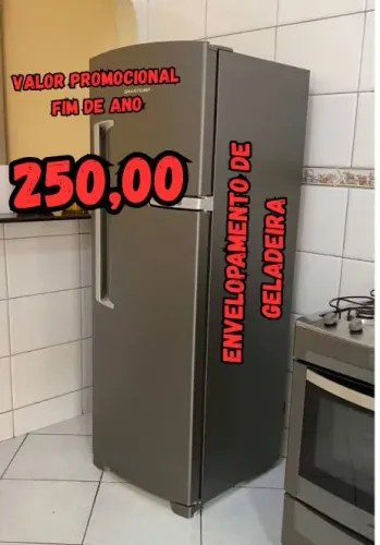 Envelopamento de geladeiras, freezers, fogões, mesas, pias e muito mais