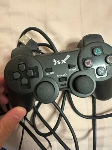 Controle USB para PC com Analógico - Estilo PlayStation - Ótimo Estado