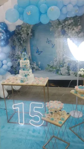 Mesa de decoração para festas