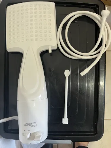Chuveiro Elétrico Eletrônico 220V 7500w Branco Quadrado Loren Shower Lorenzetti