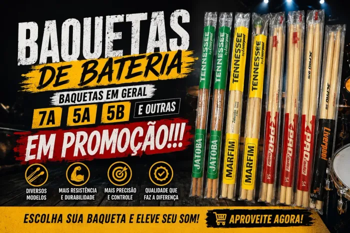 Baqueta para bateria e diversos