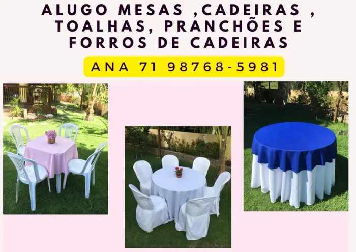 Aluguel de materiais para festa