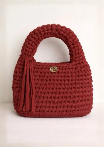 Bolsa Bag Crochê - Tamanho Média (Produto Artesanal)