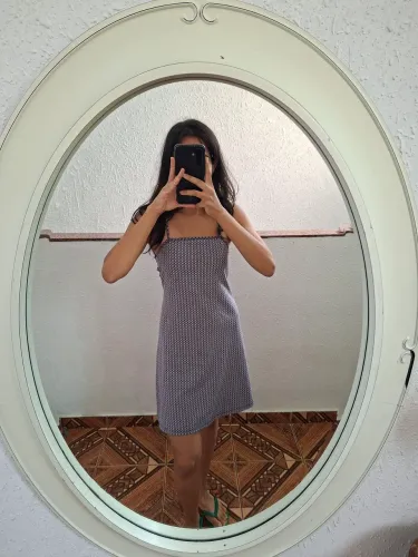 Vestido estampado floral | Alças finas | Tamanho P