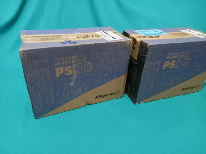 Vendo 2 pares de caixa de som marca Frahm modelo PS 200 cor perto novas na caixa R$ 380,00