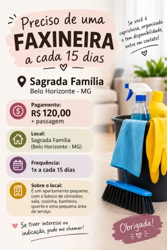 Preciso de uma faxineira