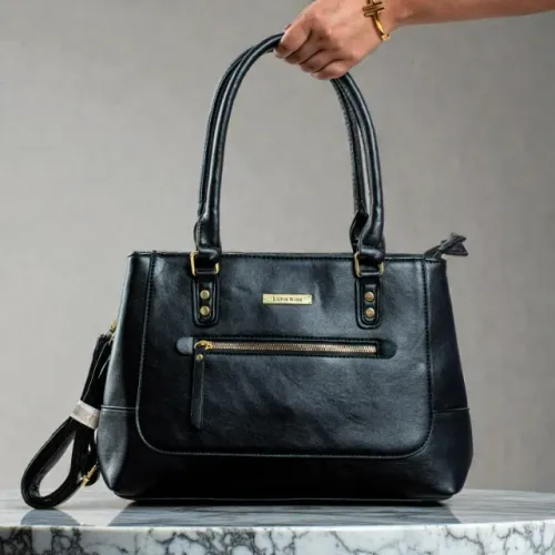 Bolsa com 2 Divisórias, de Mão e Tiracolo, em Couro, Feminina, Juvenil/Adulta, Luna Kiss.