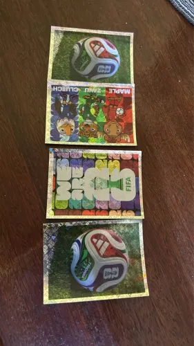 Kit com 4 figurinhas copa 2026