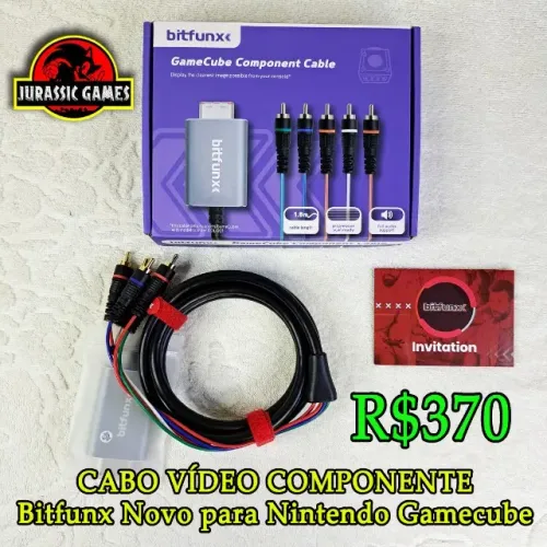 Cabo Vídeo Componente Bitfunx Para Nintendo Gamecube - Novo