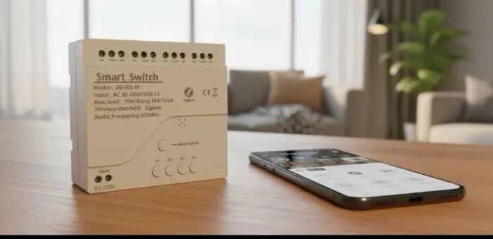 Interruptor ZigBee 4 Canais e RF