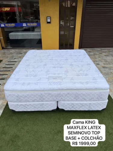 Cama box King MAXFLEX LÁTEX SEMINOVO - ENTREGAMOS