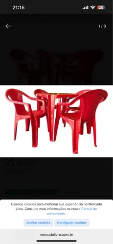 Mesas de plástico novas !