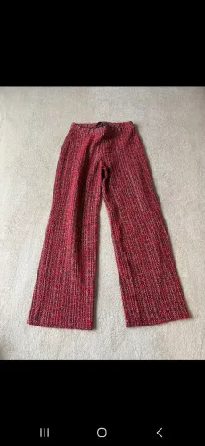 calça zara feminina vermelha 