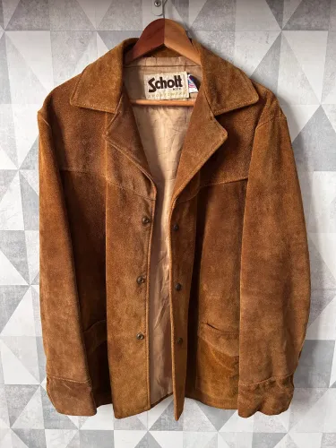 Jaqueta de Couro - Schott (made in USA) - camurça