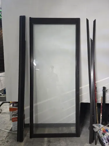 Porta de vidro de correr 2 folhas