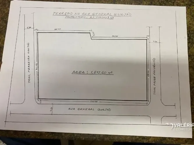 terreno com 1.812,60m²