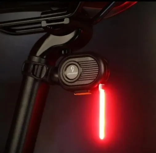Luz traseira de aviso de bicicleta de led efeito de fluxo de água